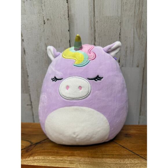 Squishmallows Silvia the Unicorn Medium 8" Purple Plush Toy - Picture 1 of 5